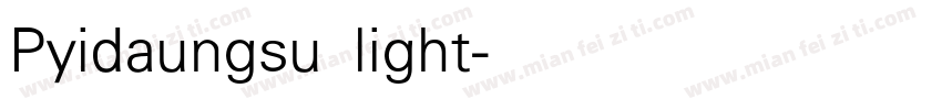 Pyidaungsu light字体转换
